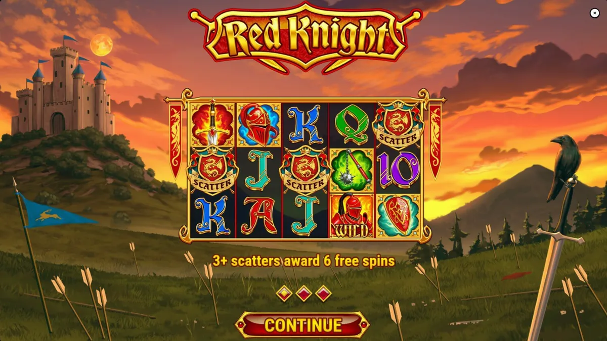 Cena de batalha medieval no slot Red Knight